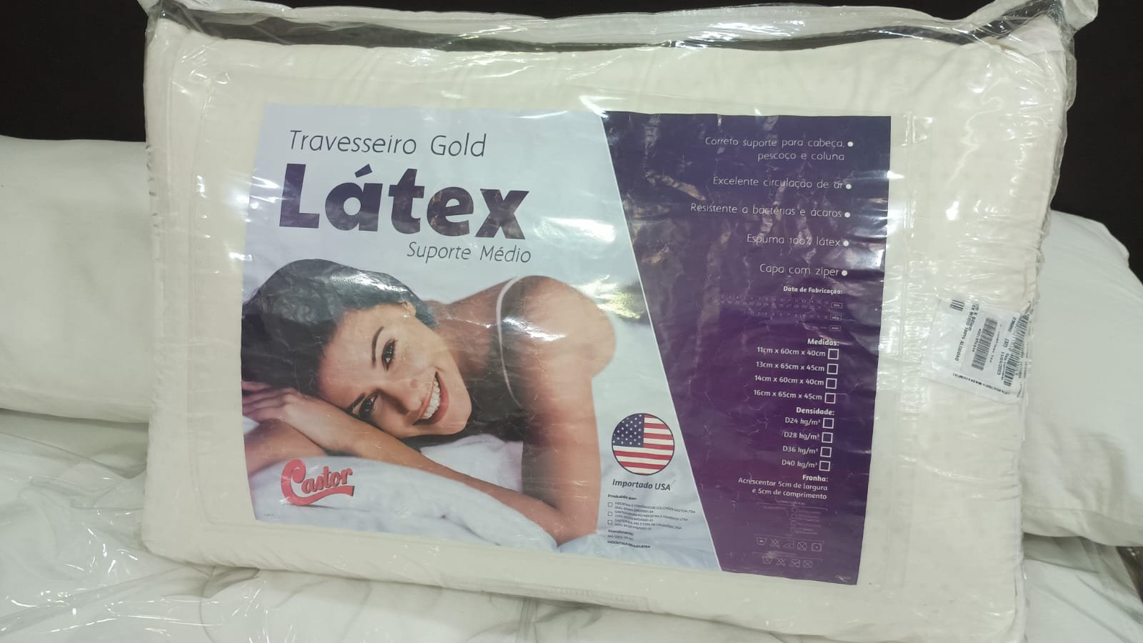 Travesseiro Castor Gold Latex
